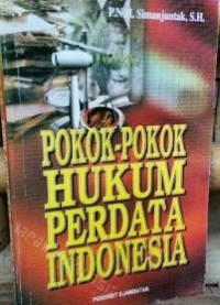 Pokok-Pokok Hukum Perdata Indonesia