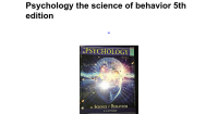 Psychology : The Science Of Behavior